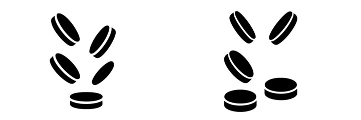 Abstract of falling coins