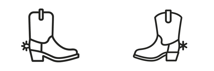 Cowboy Boots with Spurs Icon