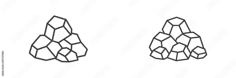 Poster abstract geometric cluster of irregular polygons