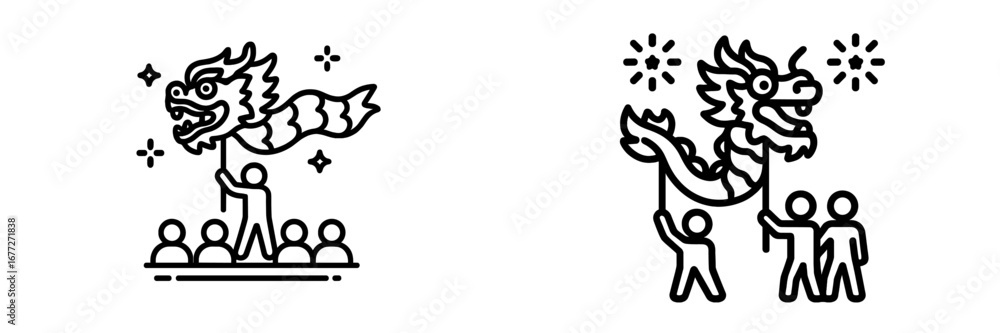 Aufkleber stylized of a tree with abstract elements