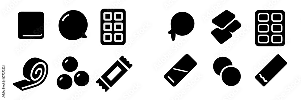 Poster collection of icons representing various items