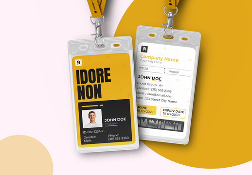Office ID Card Design Template