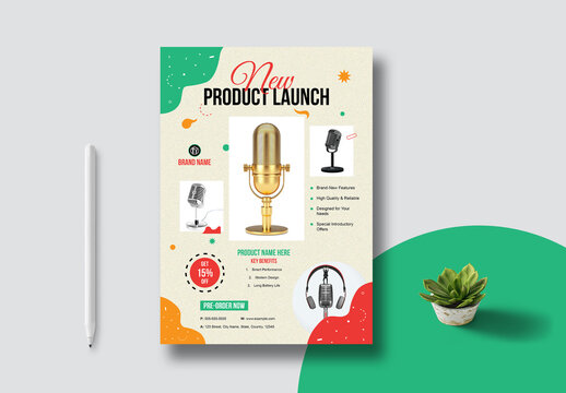 New Product Launch Flyer Layout