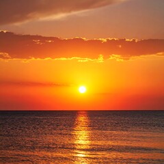 Obraz premium Dramatic sunset over the ocean