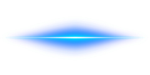 Transparent blue cyan neon glowing png with horizontal light line rays beam flare glow shine streak...