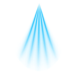 Transparent neon glowing laser beam with glow blur effect blue line streak light wave abstract...