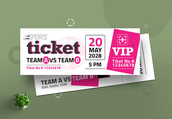 Sport Event Ticket Template Layout