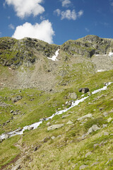 Taschach stream not far from Pitztaler glacier, the Austrian Alps