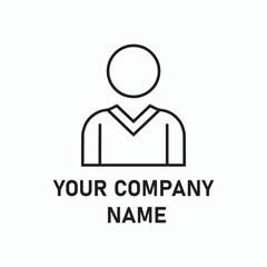 Abstract Human Figure Logo Design – Minimal Business, Corporate Identity, People Icon