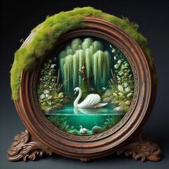 The Enchanted Swan Clock
