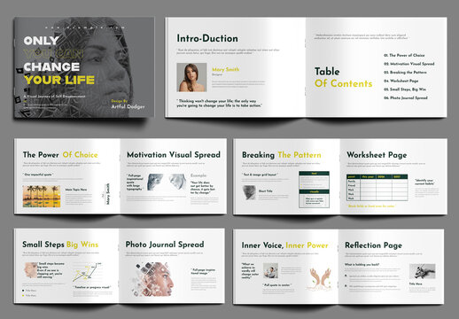 Inspirational  Positive Life Change Quote Template Layout