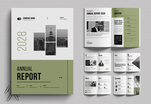 Professional Corporate Business Annual Report Design Template