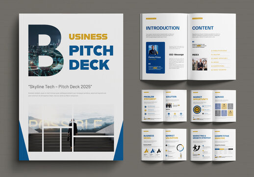 Professional Business Pitch Deck Design Template