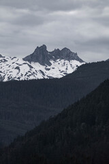 Mountain layers landscape background. Mountains in British Columbia, Canada.