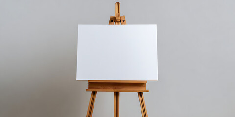 easel with blank canvas