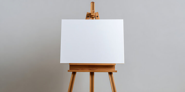 easel with blank canvas