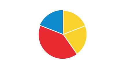 Four-Part Pie Chart Colorful Data Visualization for Business Reports