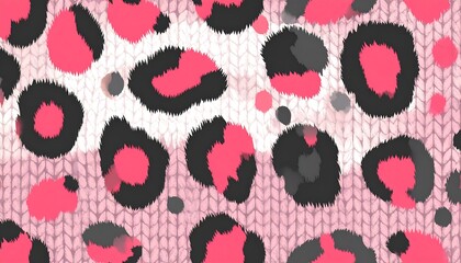 Obraz premium Abstract animal print on knitted fabric