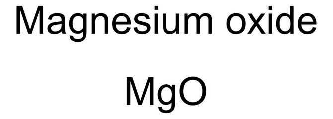 Chemical structure of magnesium oxide, drug substance