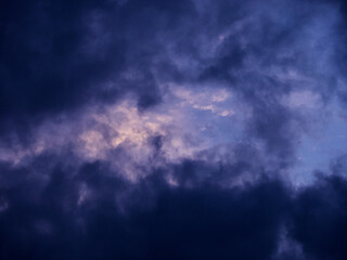 clouds in the sky, ray of light 