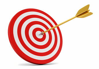 Bullseye Achieve Your Goals Target Arrow Graphic on transparent background