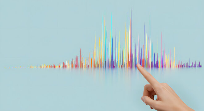 Engaging data spectrum visualization with interactive human touch offering an intriguing interface design and user