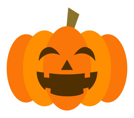 可愛いハロウィンのカボチャのイラスト アイコン イラスト シンプル ベクター素材