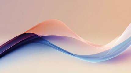 Naklejka premium Elegant pastel gradient wave animation, abstract modern motion graphics background, fluid minimal design, perfect for branding, logo reveal, video intros, or presentations