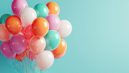 Vibrant Balloons in a Bunch for a Festive Celebration.