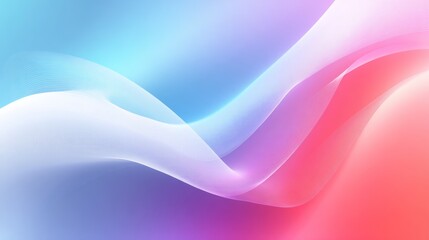 Obraz premium Elegant pastel gradient wave animation, abstract modern motion graphics background, fluid minimal design, perfect for branding, logo reveal, video intros, or presentations