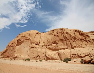 Fototapeta premium Desert landscape with sandstone cliffs