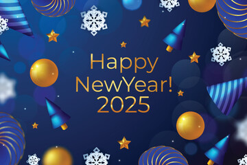 Naklejka premium 13_Realistic New Year backgrounds