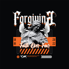 Editable written text faith over fear very beautiful t shirt design