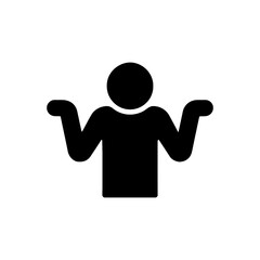Shrug Gesture Person Icon