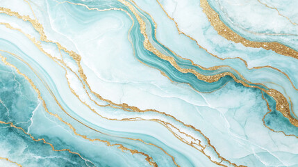 light blue ocean breeze luxury marble background texture  gold marble texture  wallpaper high quality can be used as background for display or montage your top view products or mable tile