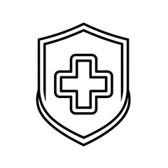 Obraz premium Medical Shield A Symbol of Health, Protection, and Care in Healthcare