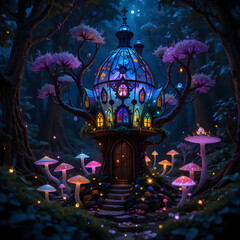 Enchanted Treetop House: A Magical Night in the Forest