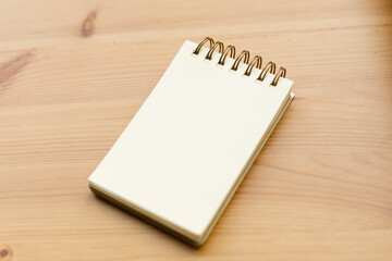 Blank spiral notebook
