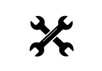 Crossed Wrenches: Repair and Maintenance Symbol.