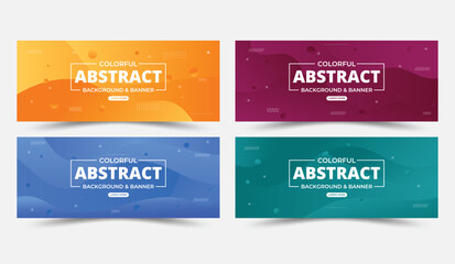 Modern Abstract Background Banner with Colorful Gradient Shapes