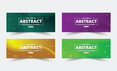 Modern Abstract Background Banner with Colorful Gradient Shapes