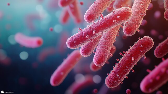 crystal clear of bactery in microscope million times