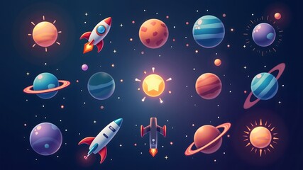 Naklejka premium Icons sale banner design free space in the center 