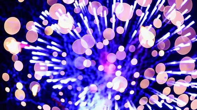 Non-Objective Pyrotechnic Display Festivity on Bokeh Celebratory Illumination Backdrop Non-Objective Pyrotechnic Display Festivity on Bokeh Celebratory Illumination Backdrop happy new year