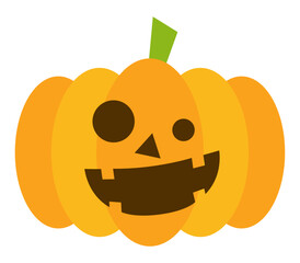 可愛いハロウィンのカボチャのイラスト アイコン イラスト シンプル ベクター素材
