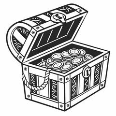 treasure chest vector illustration