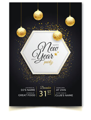 New Year flyer template