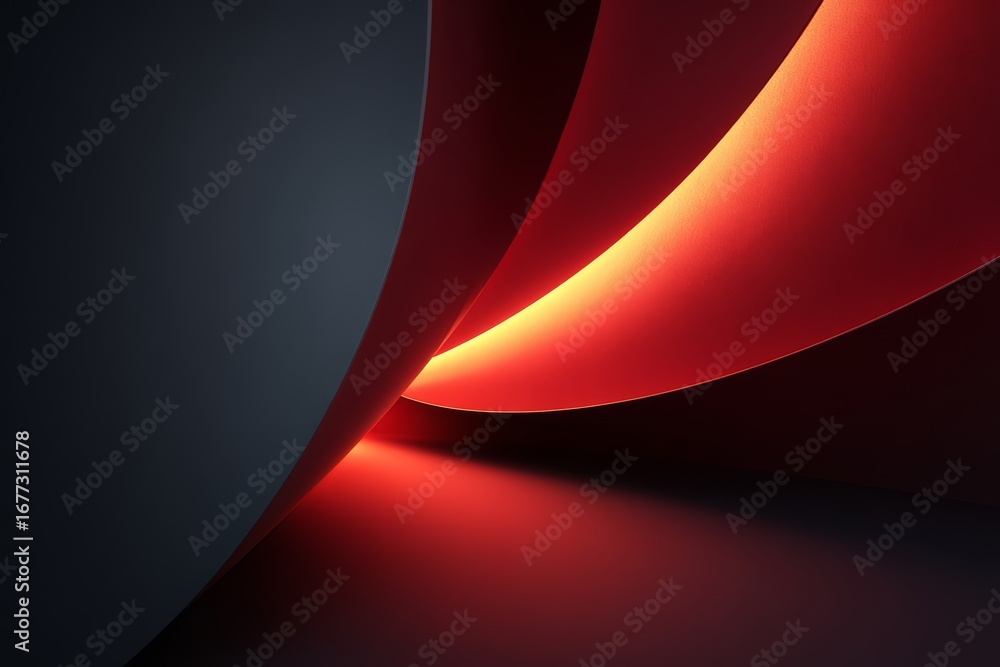 Poster the image is a black and red abstract piece with a red line that stands out. the red line is the mai