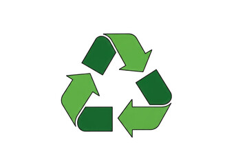 Obraz premium Eco Friendly Recycle Symbol Green Arrows Design on Transparent Background