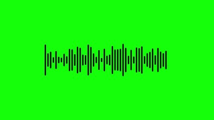 Animated sound wave spectrum. White and black audio visualization effect. Line digital minimalist voice and soundtrack wave equalizer. Abstract wave motion equalizer. Digital interface element.  - Powered by Adobe